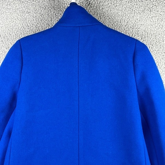 J. CREW Italian Stadium Cloth Lodge Italian Wool Coat Quilt Lined Blue Womens 6P - Picture 7 of 14